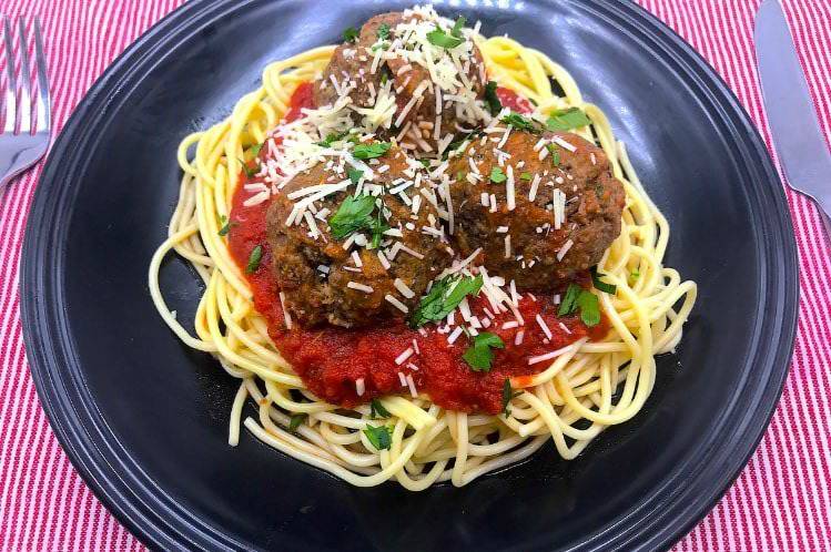 Tuscan Spaghetti & Meatballs from Meal Village prepared meal delivery