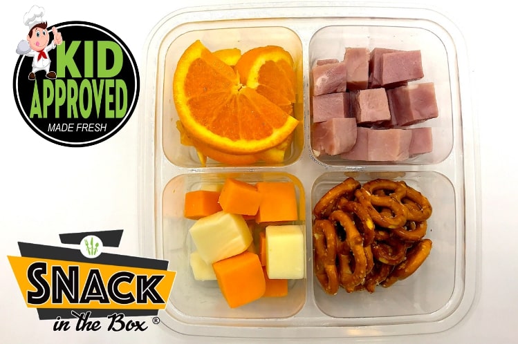 Ham and Cheese Bites with Pretzels, a fresh kids meal from Meal Village.