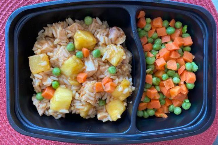 Chicken Fried Rice with Pineapple, a fresh kids meal from Meal Village.