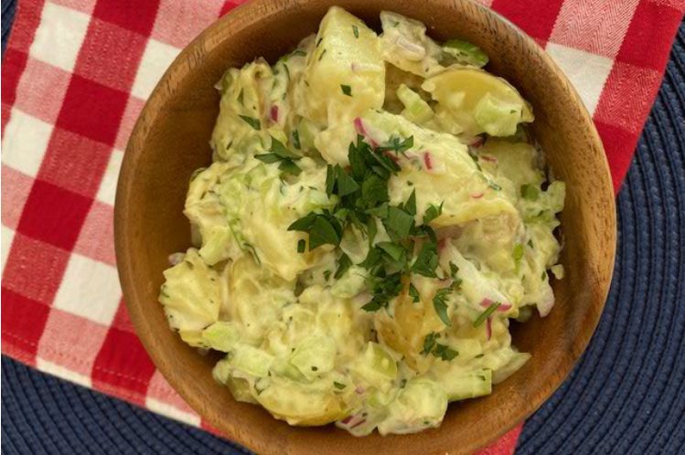 Classic picnic potato salad side dish from Meal Village