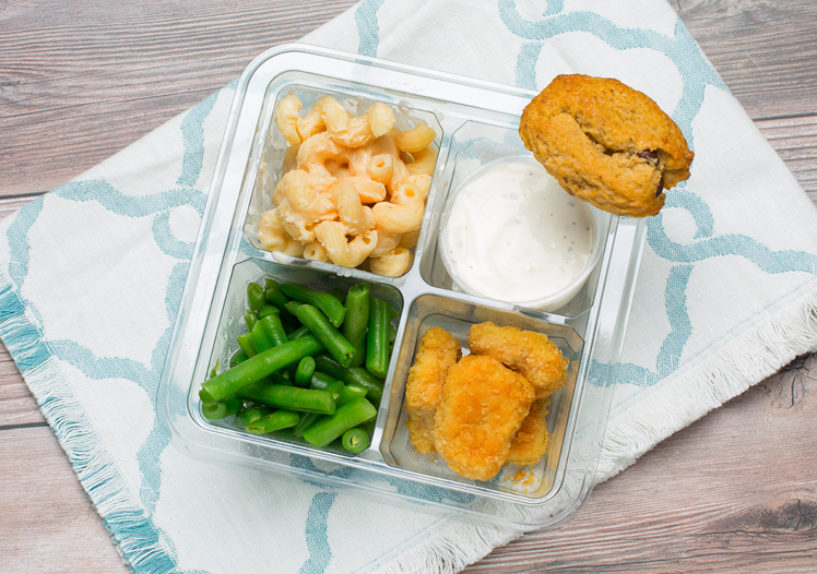 Ranch Chicken Nuggets with Mac and Cheese, a fresh kids meal from Meal Village.