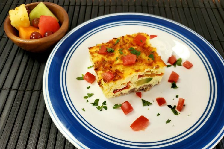 California Breakfast Casserole, a freshly prepared breakfast delivered in Chicagoland by Meal Village