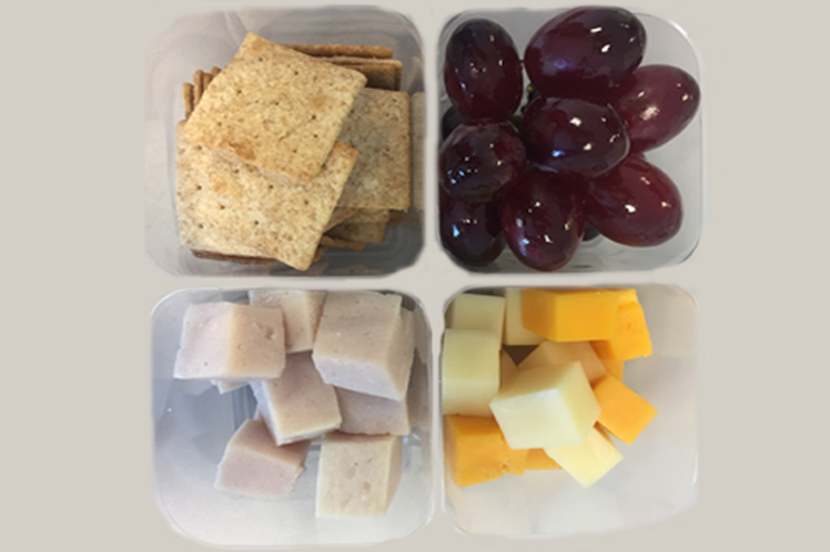 Turkey and Cheese with Crackers, a fresh kids meal from Meal Village.